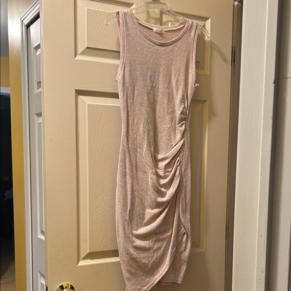 Leith Blush Sleeveless Midi Dress